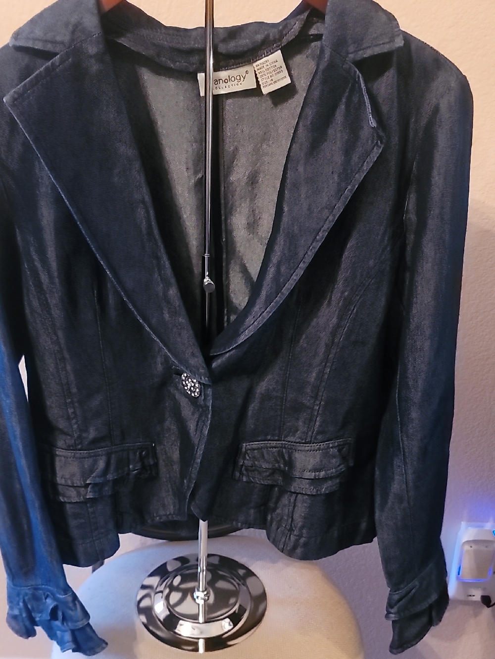 Anology Women's Dark Blue Blazer Jacket